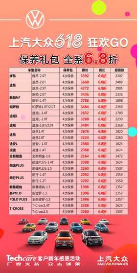 汽车保养海报喜庆礼包
