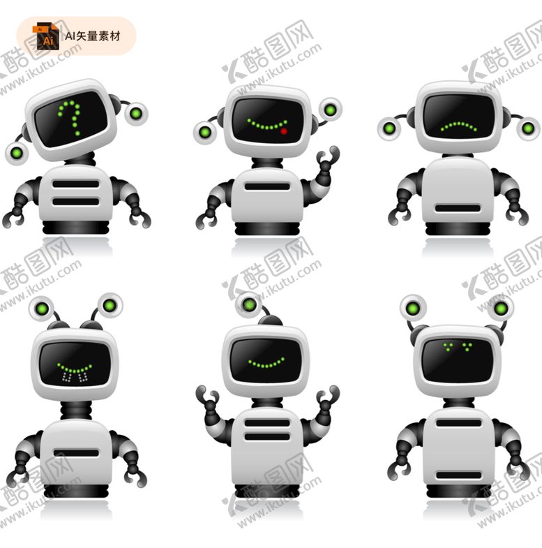 编号：44708502041741537335【酷图网】源文件下载-智能机器人矢量素材