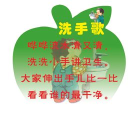 校园文明标语展板洗手歌