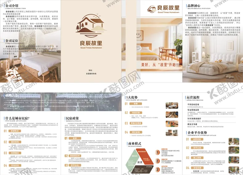 编号：29926605122242248773【酷图网】源文件下载-民宿四折页