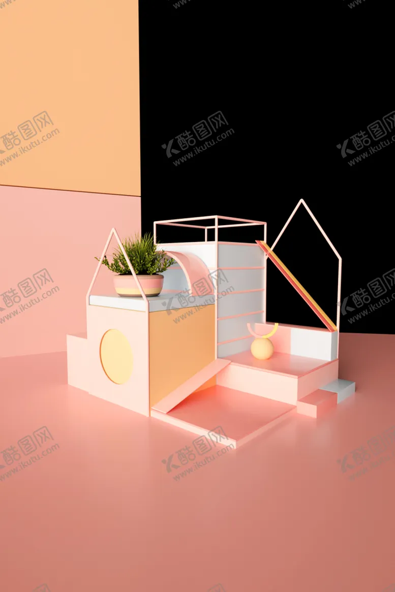 编号：27578201260920489894【酷图网】源文件下载-电商C4D场景 