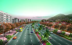 平湖道路绿化景观效果图