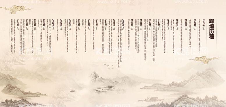 编号：44451512041708526167【酷图网】源文件下载-白酒企业发展历程背景板