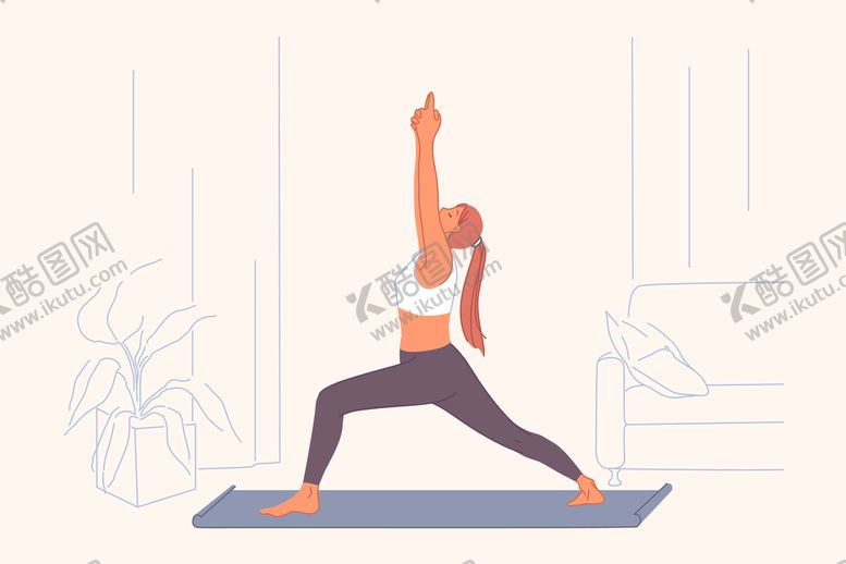 编号：22928510100419464920【酷图网】源文件下载-简约人物日常生活插画