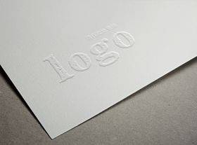 褐色粗糙金属logo样机展示