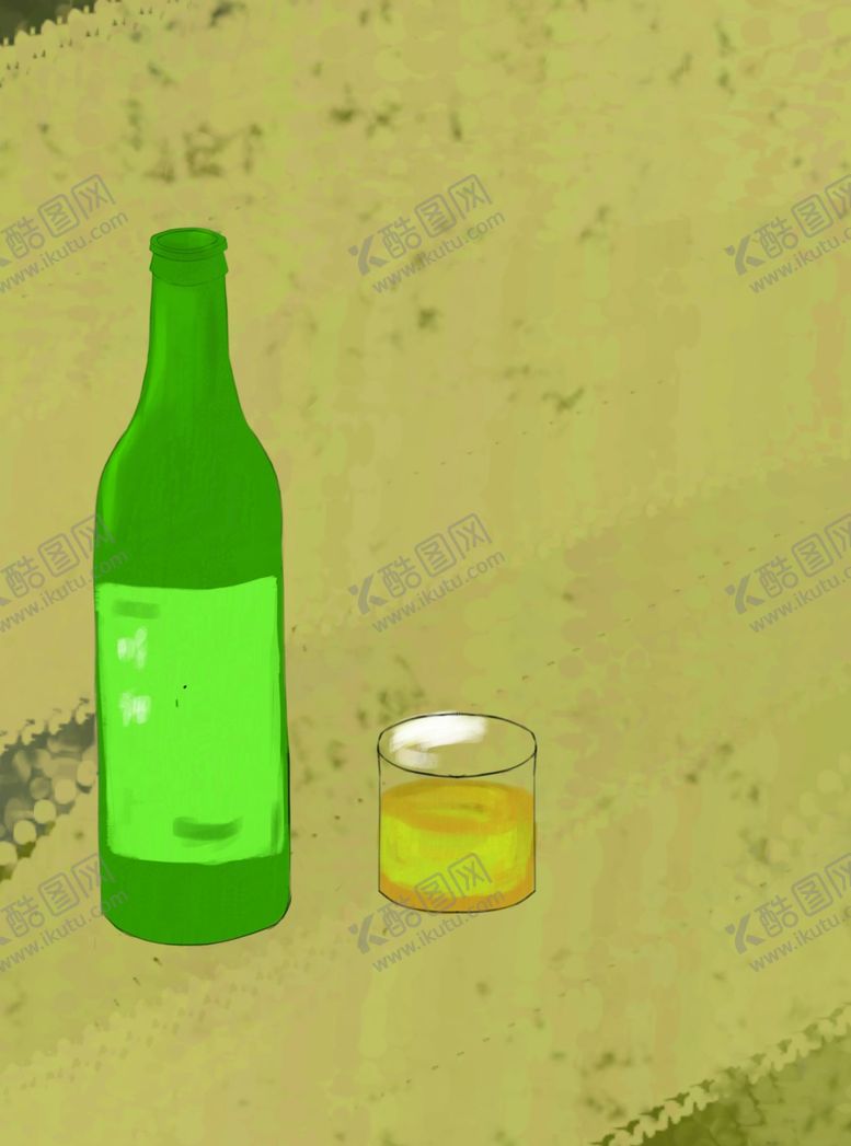 编号：22193110262227422857【酷图网】源文件下载-瓶子啤酒啤酒瓶子杯子
