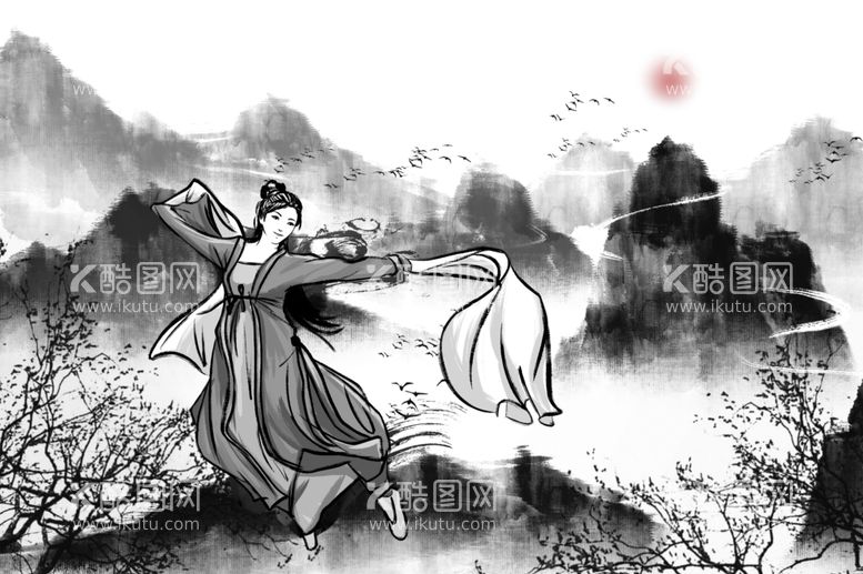 编号：88882111280434327306【酷图网】源文件下载-手绘古风插画背景图片