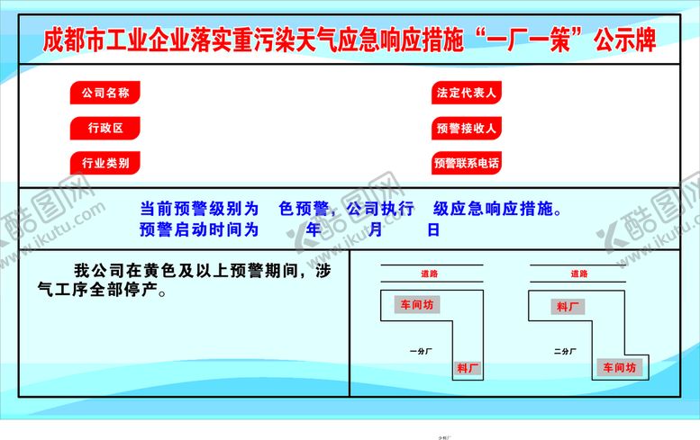 编号：98495101130536311385【酷图网】源文件下载-一厂一策公示牌