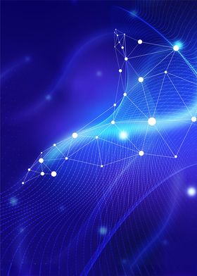 科技感粒子大数据背景图