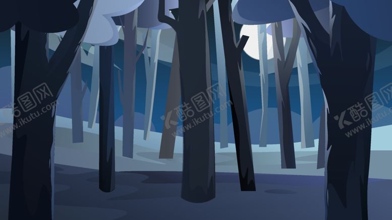 编号：14595312111140443126【酷图网】源文件下载-梦幻森林插画图片