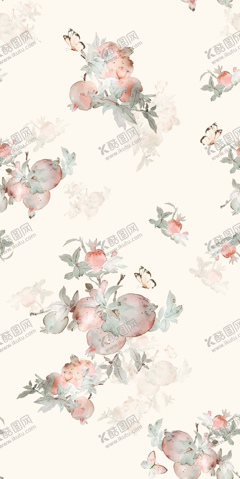 编号：77228102221856572615【酷图网】源文件下载-石榴花手绘花