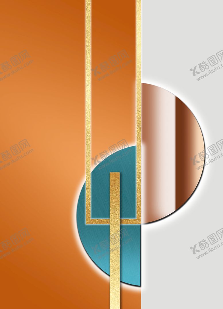 编号：25348109242321065763【酷图网】源文件下载-抽象几何图形组合装饰画