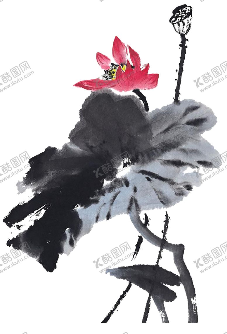 编号：73724710231353491237【酷图网】源文件下载-水墨荷花粉色荷花荷花意境