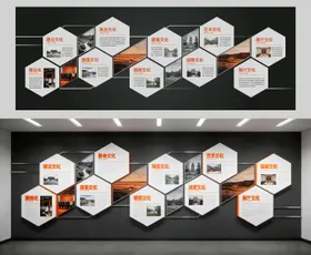 照片墙企业历程文化墙 