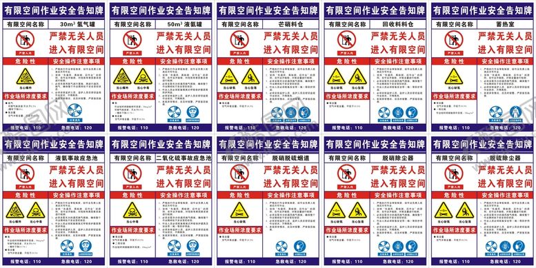 编号：46111410170139315643【酷图网】源文件下载-有限空间作业安全告知牌