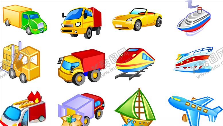 编号：23341610122118583813【酷图网】源文件下载-卡通汽车交通工具