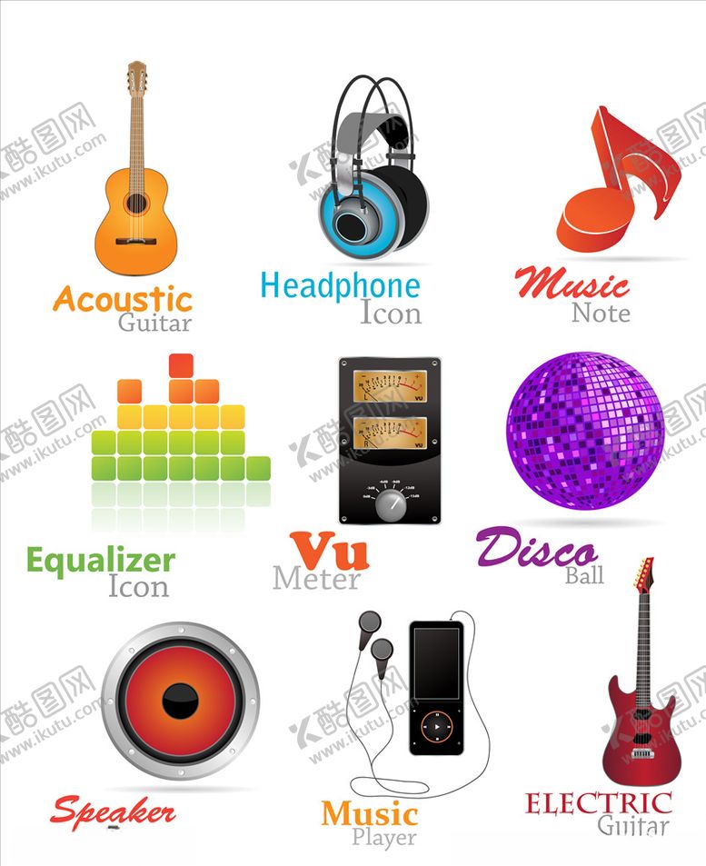 编号：10044809102344124115【酷图网】源文件下载-乐器音乐元素