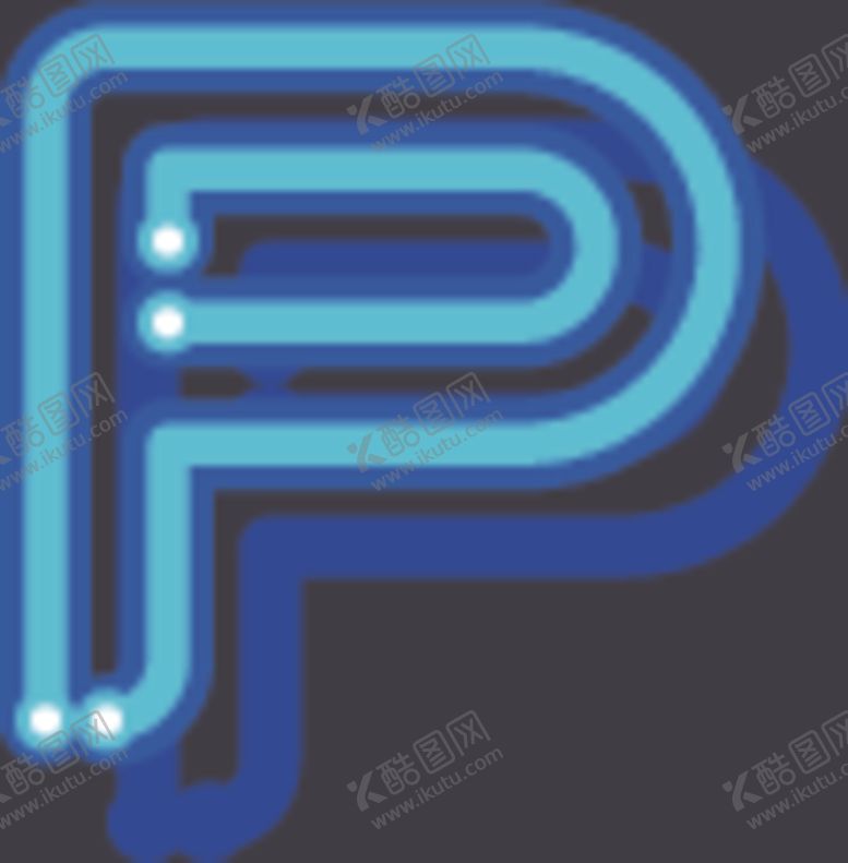 编号：12605110271858084121【酷图网】源文件下载-霓虹灯字母P