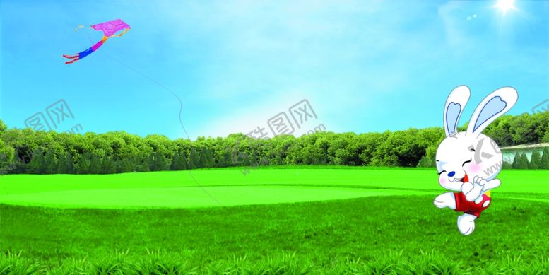 编号：29281801141844475133【酷图网】源文件下载-蓝天白云草地背景