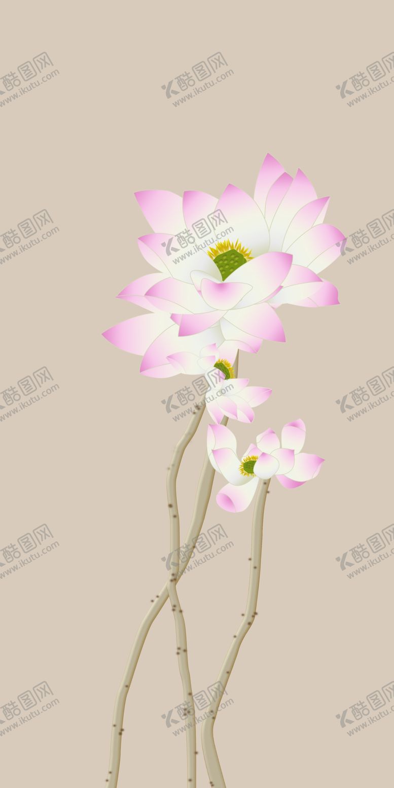 编号：35936205120553356311【酷图网】源文件下载-新中式荷花