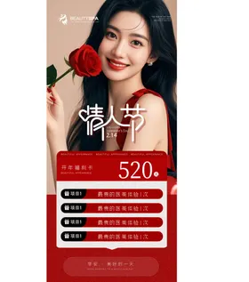 情人节海报浪漫酒吧展板约惠