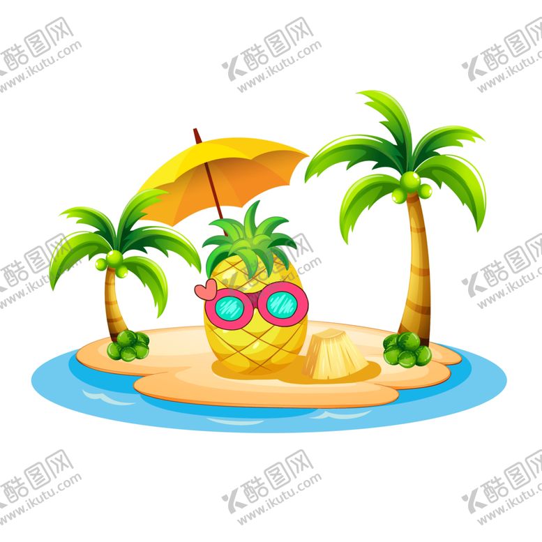 编号：39173805131733001339【酷图网】源文件下载-卡通菠萝