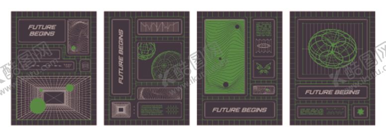 编号：68836104030617319083【酷图网】源文件下载-黑色背景绿色界面设计图