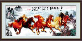 八骏全图装饰画