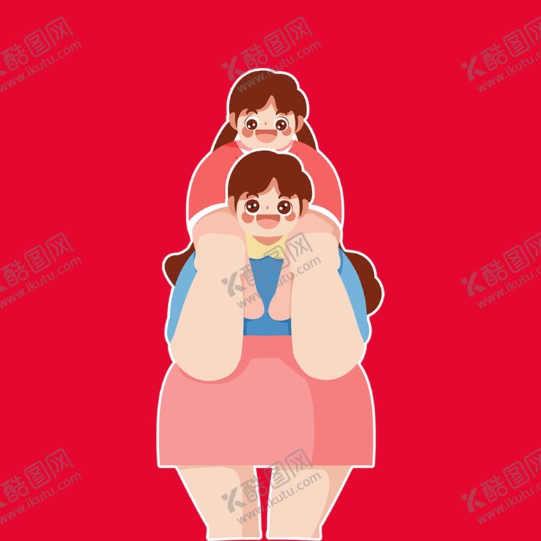 编号：77399802171845054082【酷图网】源文件下载-手绘亲子人物