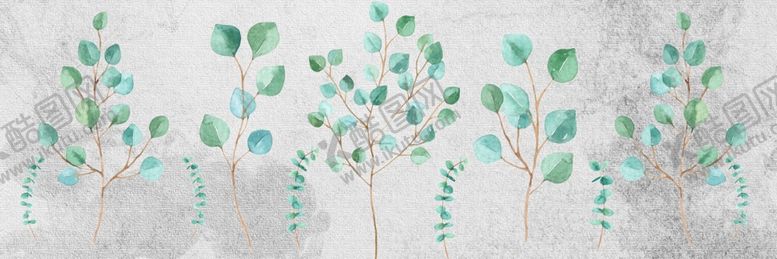 编号：63037611012018019787【酷图网】源文件下载-清新树叶装饰画