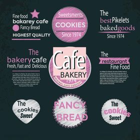 咖啡馆面包店相关标识合集