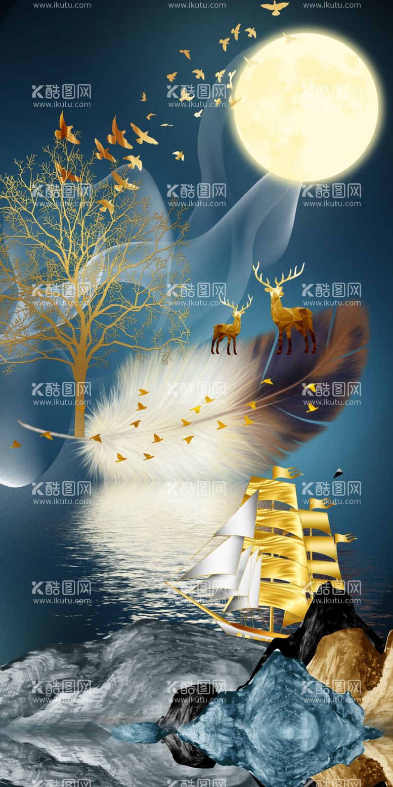 编号：39938211300358174655【酷图网】源文件下载-新中工艾米露秘密玄关画