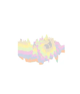 抽象山峰梦幻烟雾缭绕矢量水墨