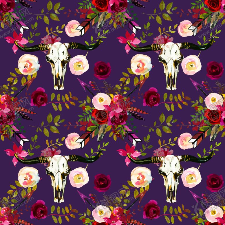 编号：21079910151122082333【酷图网】源文件下载-植物花朵水彩背景