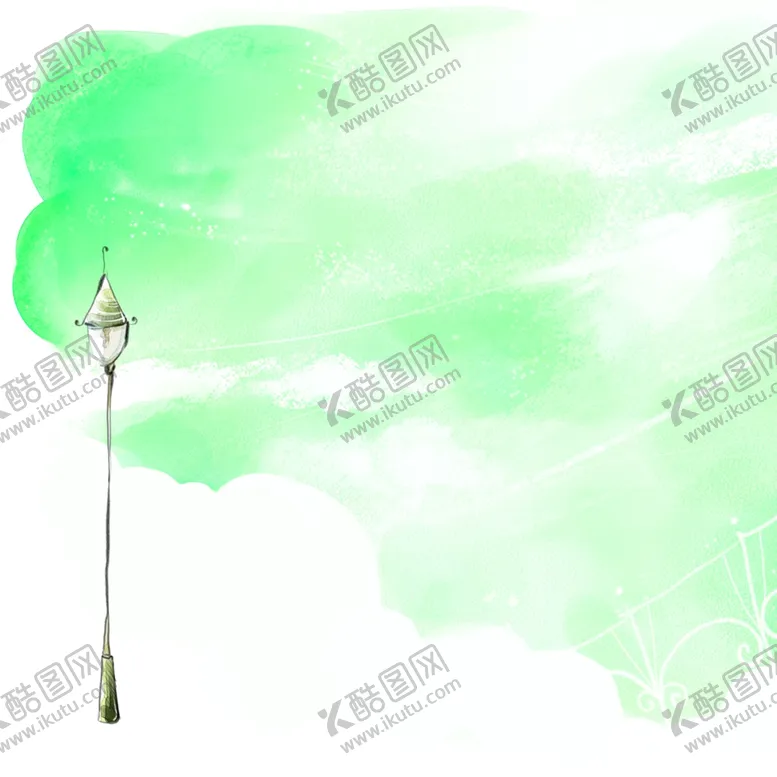编号：97884412041212042117【酷图网】源文件下载-水彩唯美路灯挂画装饰画