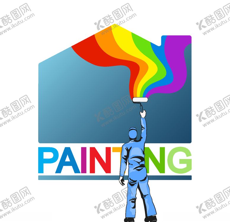 编号：16657609241102186353【酷图网】源文件下载-粉刷工人