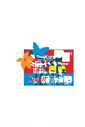 蝴蝶服装图案服装印花服装花纹