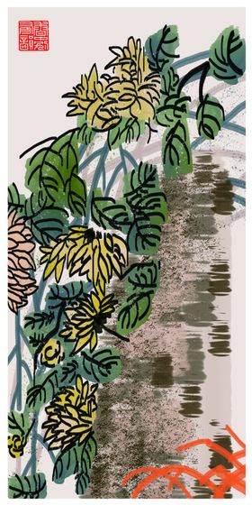 国画山水装饰画