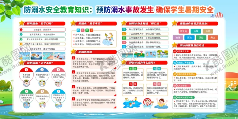 编号：13542005011649072785【酷图网】源文件下载-防溺水安全