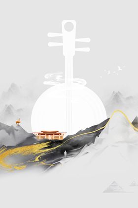 房地产背景金色开盘中式