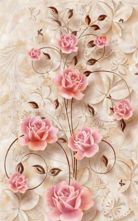 玫瑰花玄关画