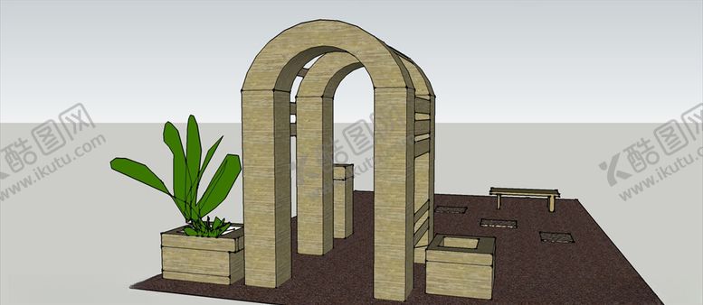 编号：76778410280334289685【酷图网】源文件下载-休闲区园林小品
