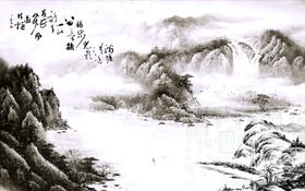 山水画水墨山水画意境山水画