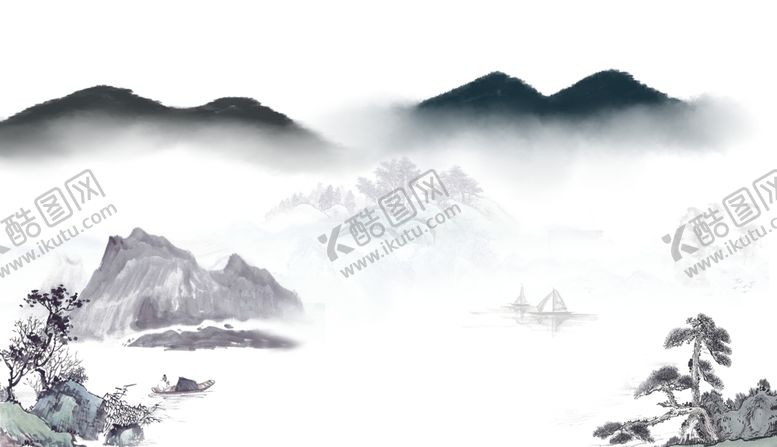 编号：95377510081421386361【酷图网】源文件下载-水墨山水画
