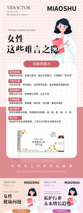 私密私护产品科普海报