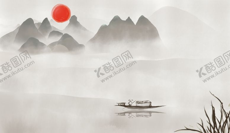 编号：60139805100532271794【酷图网】源文件下载-中国风新中式山水画