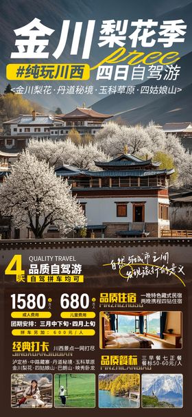 金川梨花旅游海报