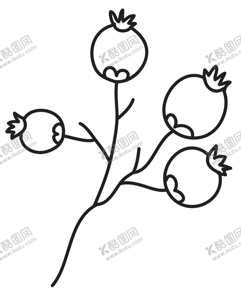 编号：35914810290244548077【酷图网】源文件下载-黑白手绘植物