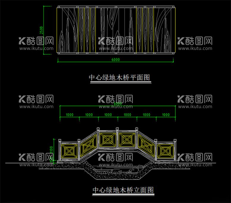 编号：13429312111554032823【酷图网】源文件下载-中心绿地木桥