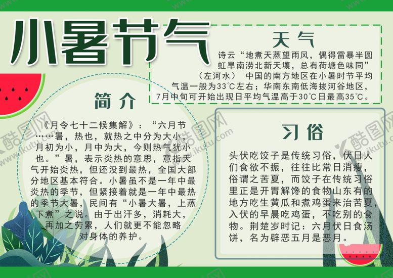 编号：21718607082211321919【酷图网】源文件下载-小暑海报
